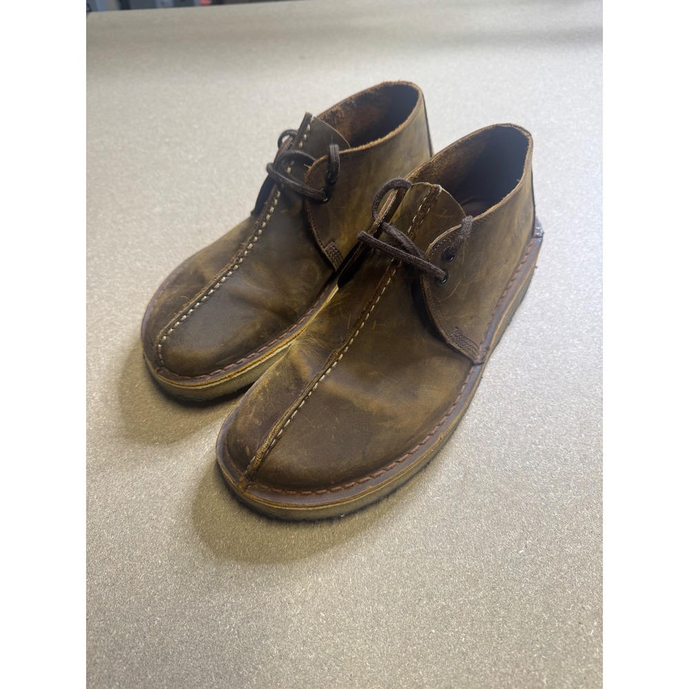 Clarks Originals Desert Boots Brown Leather Lace Up Chukka Ankle Boots Size 9.5